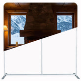 Fireplace Window Christmas Double Sided Backdrop - Layoris